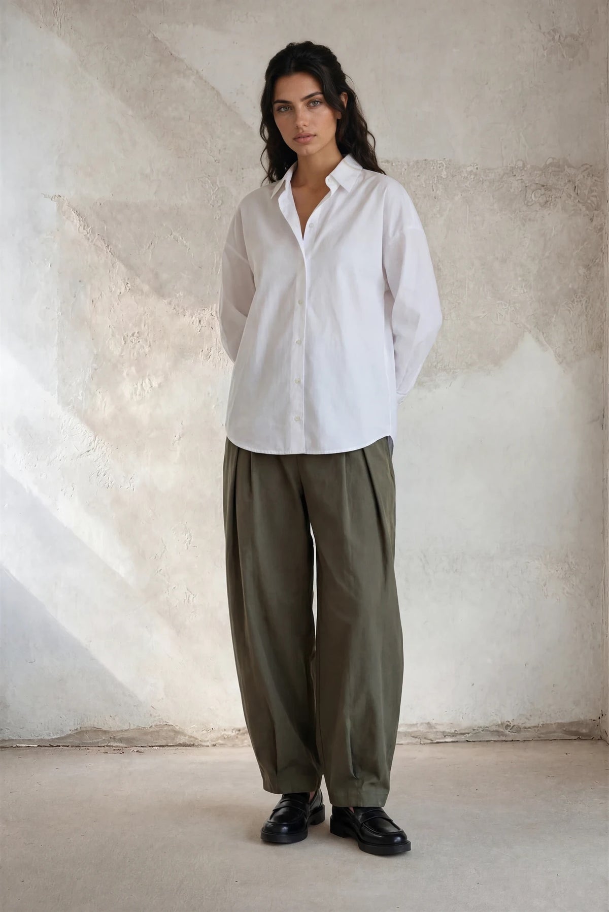 Wide Leg Pants - Khaki