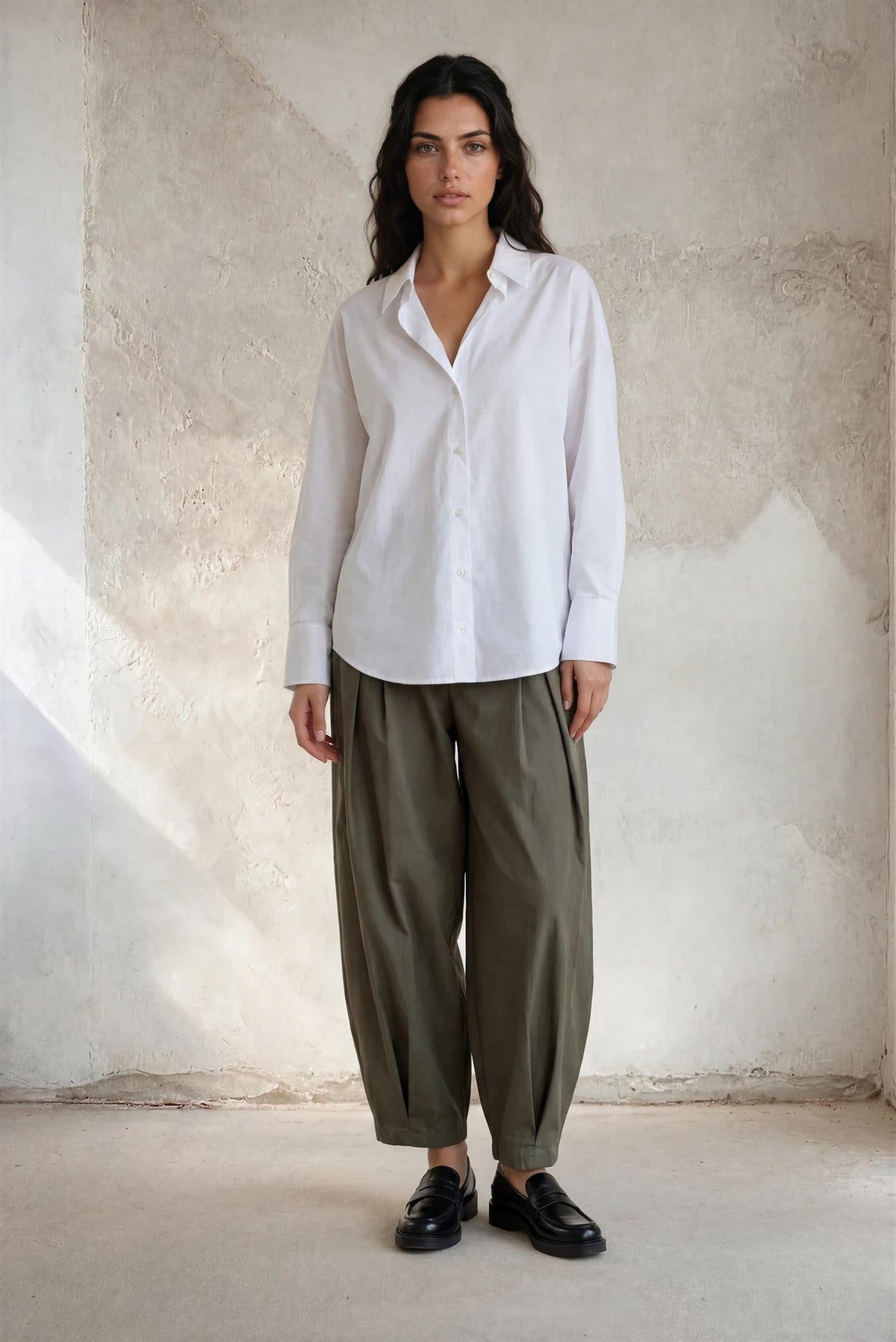 Wide Leg Pants - Khaki