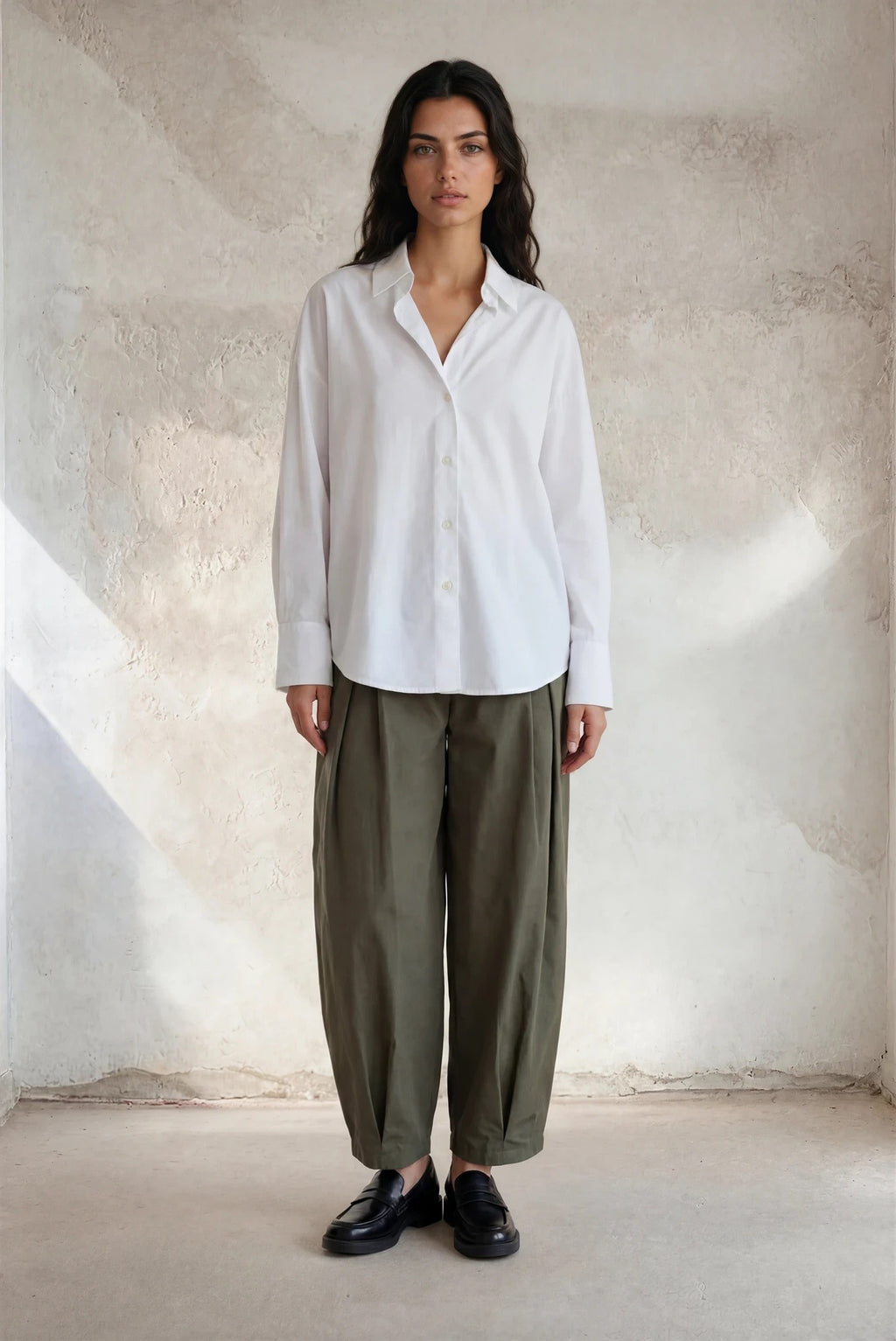 Wide Leg Pants - Khaki