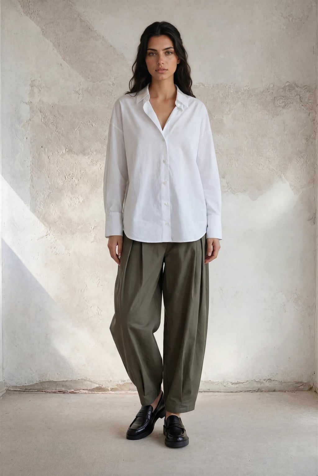 Wide Leg Pants - Khaki