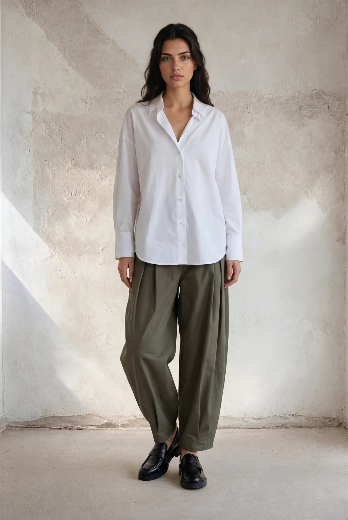 Wide Leg Pants - Khaki